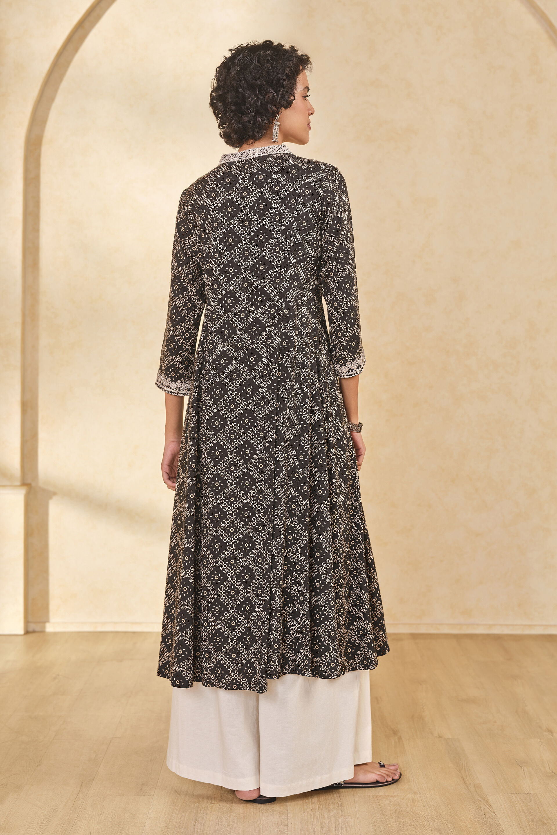 Bahara Black Rayon Kurta​, Black, image 8